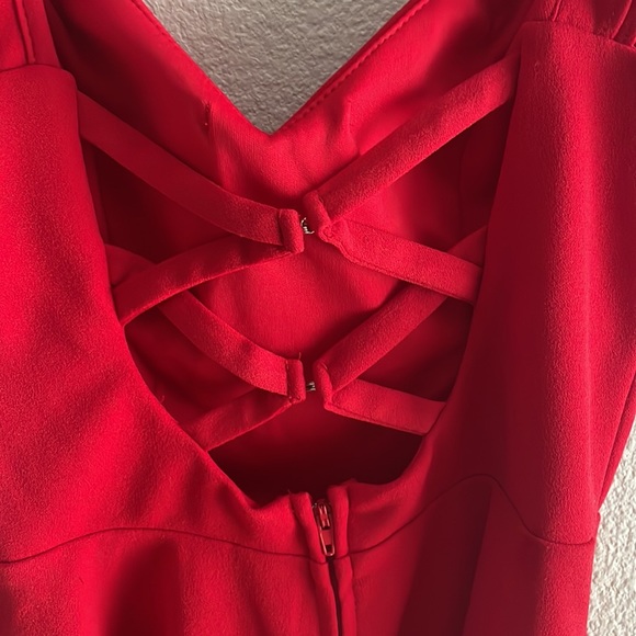 City Studio Womens Lace-Up Mini Fit & Flare Dress Juniors Red size 5 - Picture 5 of 8